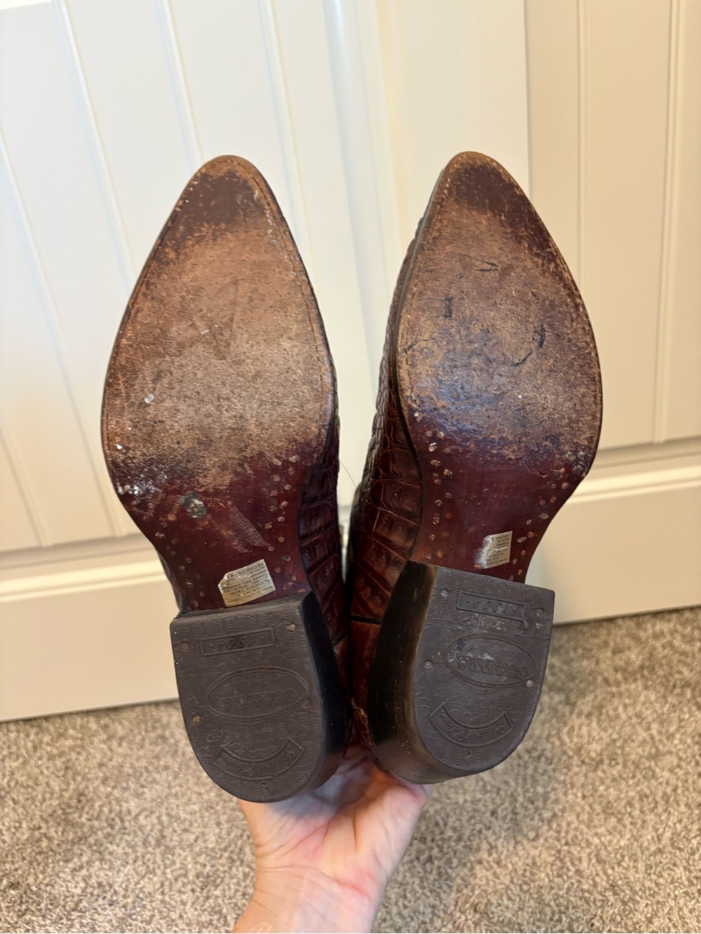 Cuadra Limited Edition Men's Hornback Caiman Alligator Cowboy Boots Size 10.5 US - Picture 10 of 13